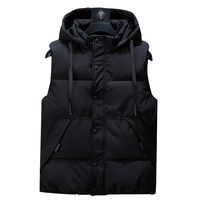 Logo personnalisé Vestes d'hiver sans manches à capuche pour hommes Gilet bouffant