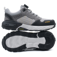 Produit le plus vendu, haute qualité, antidérapant, respirant, résistant à l'usure et pratique, chaussures de travail boutonnées, ABL-459, gris