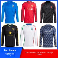 Grenzüberschreitender Außenhandel Maßgeschneidertes Langarm-Fan-Trikot 2026 Herbst/Winter Verdicktes Retro-Fußball-Polyester Unisex Erwachsene