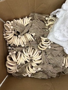 Décor de ferme maison <span class=keywords><strong>macramé</strong></span> corde de chanvre grand gland avec perle de <span class=keywords><strong>bois</strong></span> <span class=keywords><strong>pour</strong></span> tenture murale - Product Image 4