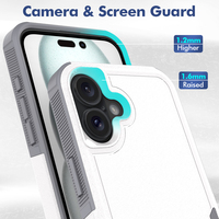 Étui multiple pour iPhones 2in1 étui TPU + PC housse de téléphone pour iPhone 16 Plus coque arrière