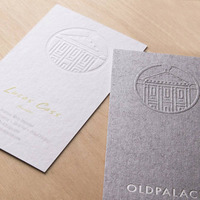 Cartes de visite professionnelles personnalisées en papier de coton de luxe de la marque SY, avec dorure à chaud et finition gaufrée, pour cartes de vœux/merci