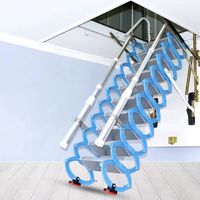 Escalier de grenier escamotable en acier au carbone au design moderne, échelles d'extension peu encombrantes, capacité 300 kg, accès électrique au grenier