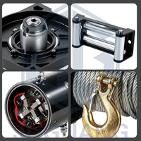 Treuil électrique robuste à engrenages planétaires à 3 étages avec télécommande sans fil, compatible OEM/ODM, pour camions, applications marines et de construction