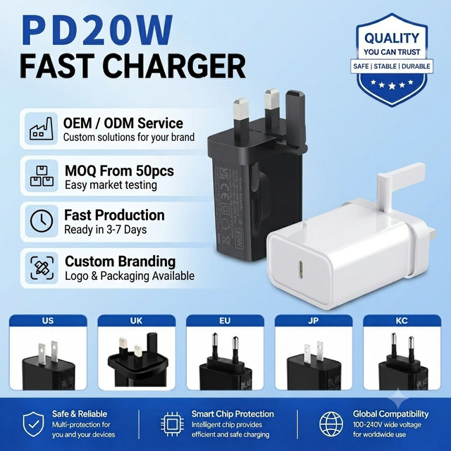 Original PD20W Type-C USB C Wall Charger Super Fast Charging 20 Wattcharger Type c Fast Charge UK Plug Gan for iphone Mobile