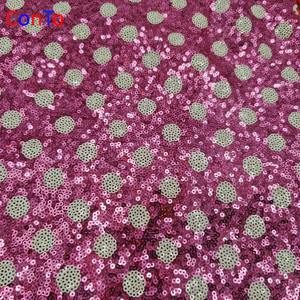 Tissu à paillettes <span class=keywords><strong>marron</strong></span> foncé et violet à bas prix - Product Image 3