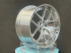 Geborsteld zilveren 2-delige gesmede lichtmetalen velgen 17-20 inch 5x112 5x114.3 5x120 PCD Step Lip Diep Concave Racing Velgen - Product Image 2