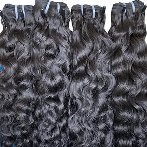 Extensions de cheveux humains vierges Remy brésiliennes 100% naturelles, tissage double trame, toutes les couleurs, prix d'usine - Product Image 1