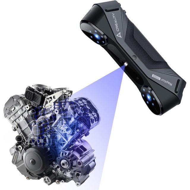 For 3D Scanner Raptor Pro Metrology-Grade 0.02mm Accurate 22+7 Laser Automotive Engineering Projects CMOS Black Aluminum