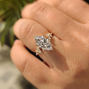 แหวนเพชรเลี้ยงในห้องปฏิบัติการที่เหนือกาลเวลา ด้วยสไตล์หรูหราและผิวเรียบเนียนไร้ตำหนิ เหมาะสำหรับโอกาสการหมั้นสมัยใหม่จากอินเดีย - Product Image 6