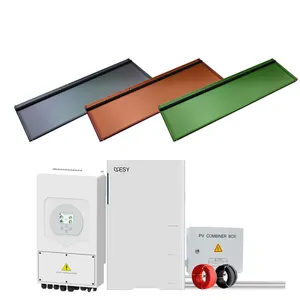 Solaranlage netz unabhängig voll Solar panel komplettes Kit Villa bevorzugt Neue flache Solar dachziegel 26V 100W 3.8A Drei Farben Rot Schwarz Grün PV BIPV Solarmodule Dachziegel system Solarenergie system Hybridsystem Solar