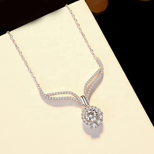 Collier en argent sterling 925 avec diamant moissanite, produit élégant et luxueux - Product Image 3