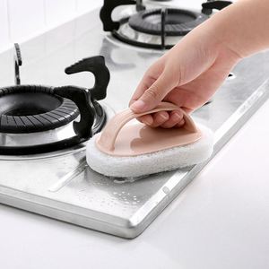 Éponge de nettoyage ovale pour salle de bain avec poignée, brosse de décontamination pour cuisine - Product Image 3