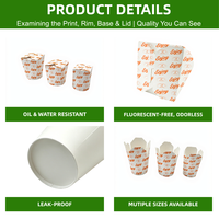 Boîte à emporter jetable en papier kraft biodégradable, écologique, résistante à la graisse, de qualité alimentaire, personnalisée, durable et brillante