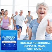 Capsules de complexe de magnésium 12-en-1 en gros sous marque privée, complément minéral riche, 60 unités, pour adultes, service OEM ODM personnalisé, immunité