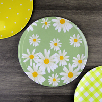 Assiette en mélamine blanche incassable tendance été SEBEST Factory, couleur blanche contemporaine, en gros