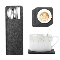 Napperons personnalisés d'usine napperons de Table à manger pour napperons de Table de cuisine ensemble de 6 tapis de Table carrés en feutre et sous-verres