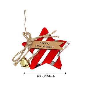 Christmas Cross Border Christmas Tree Decorative Hanging Ornaments Mini Christmas Tree Five Pointed Star Hanging Decor - Product Image 6