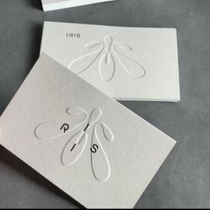 Tùy chỉnh 400 gam thẻ-hai mặt in màu với thiết kế dập nổi Chất lượng cao letterpress thẻ cho thẻ kinh doanh - Product Image 3