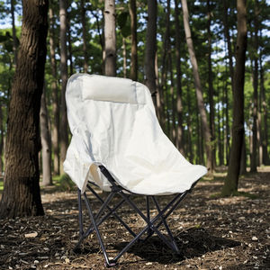 快適な折りたたみ椅子オックスフォードステンレススチール,モダンな屋外キャンプハイバックリクライニングチェアムーンチェア - Product Image 2