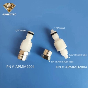 Ju 4mmid 6mmod Air <span class=keywords><strong>hose</strong></span> valved kết nối nhanh chóng tự nhiên POM In-Line valved khớp nối nam chèn kết nối cho thiết bị chân không - Product Image 3