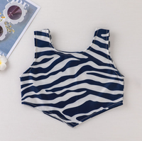 Ensembles de Vêtements d'Été 2026 pour Filles – Tenues Décontractées 2 Pièces Tendance : Gilet Imprimé Rayures Zébrées Sans Manches et Short Uni – Ensemble Fille Enfant