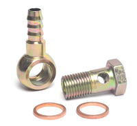 Kit complet d'adaptateurs hydrauliques – Raccords droits à vis creux et plats avec rondelles d'étanchéité – Boulons pour modification de ligne de retour