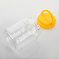 2000ml PET Transparent Pot de qualité alimentaire Poudre plastique Vitamine Capsule Bouteille Pot de supplément avec bouchon à vis