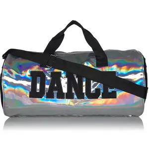 TRASPORTO DEL CAMPIONE di Modo olografica borse di danza per bambini carry viaggio PVC laser duffle borse borsa da palestra