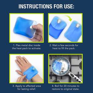 Paquete de Gel Reutilizable para Terapia de Frío y Calor, Forma Cuadrada Azul, Alivio Instantáneo del Dolor, Paquete de Calor para Fisioterapia, Calentador de Manos - Product Image 6