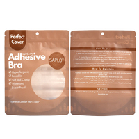 Pochettes en plastique pour soutien-gorge fini mat imprimé personnalisé Paquet debout étanche à l'humidité avec fenêtre Paquet de mylar anti-odeur 1000 pièces