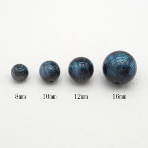 50 pçs/saco 8mm-16mm Rodada Diy Pulseira Beads Jóias Fazendo Starlit Sky Estilo Resina Loose Beads - Product Image 4