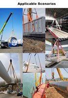 Eslinga de elevación de 1-12 toneladas, correa plana de tela con ojales, cinta de aparejo industrial para grúas, elevadores, construcción, elevación de carga y trabajos de remolque