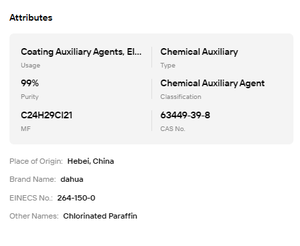 Parafina Clorada CP 52% de Grado Industrial, Aditivo de Cera de Petróleo para la Fabricación de Plásticos y Cables, Venta Caliente - Product Image 6