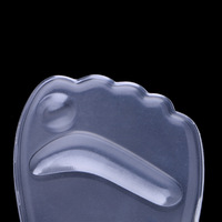 Semelles intérieures de sport antidérapantes pour les pieds avant avec semelle en silicone épais et doux demi-taille résistante à la douleur Semelle intérieure à talons hauts en gel