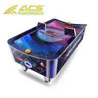 Table de hockey sur air Magic U-Side ACS Source Factory, machine de jeu d'arcade à monnayeur, garantie 1 an, version anglaise, pour parc d'attractions, en métal