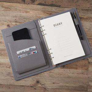 Wholesale Hardcover A5 Notebook 6 Ring Binder Diary 2026 <strong>Year</strong> <strong>Planner</strong> with Elastic Band - Product Image 1