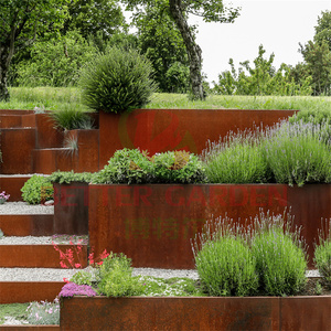 Bordure de <span class=keywords><strong>jardin</strong></span> en métal personnalisée en acier corten pour articles de jardinage directement de l'usine - Product Image 2