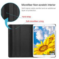 Étui En Cuir Pu 360 Degrés Support Rotatif Smart Cover avec Auto Réveil Fundas Para pour iPad Pro 12.9 Housse