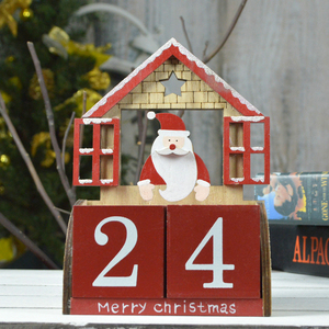 Eaglegifts artigianato in legno Di Natale Conto Alla Rovescia numero di Blocchi di Legno avvento calendario da tavolo della decorazione della casa - Product Image 2