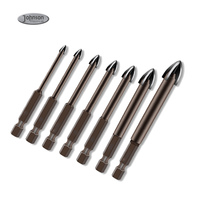 Foret hexagonal à tige transversale en carbure de tungstène pour percer le mur de carreaux de verre