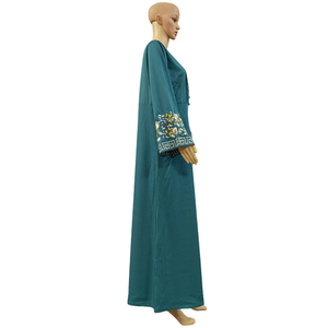 100% Polyester Southeast Asia <strong>Model</strong> <strong>Abaya</strong> Muslim Women Embroidery Dress <strong>Abaya</strong> Free Size Malaysia Ladies Modest Robe Dress - Product Image 2