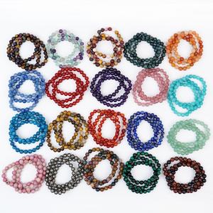 Bracciale in Materiale Misto di Alta Qualità con Ametista Naturale da 8mm, Tendenza Moda Spirituale per Decorazione - Product Image 1