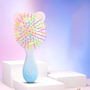 New Arrival Cute <strong>Bear</strong> Shape Lovely Children's Massage Comb Hair Brush Electroplated Handle Kids Hair <strong>Straightening</strong> Comb - Product Image 6