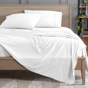 Tùy Chỉnh Khách Sạn Sang Trọng Chất Lượng 100% Bông Khăn Trải Giường Rắn Màu Trắng Đồng Bằng Phong Cách Có Sẵn Trong Đôi Nữ Hoàng Kích Thước Cho Nhà Hoặc Khách Sạn Sử Dụng - Product Image 2