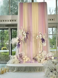 <span class=keywords><strong>Tenture</strong></span> de plafond en tulle pour <span class=keywords><strong>mariage</strong></span>, toile de fond flottante pour décoration de fête, événement, centre commercial, aménagement paysager de cour, hôtel - Product Image 3