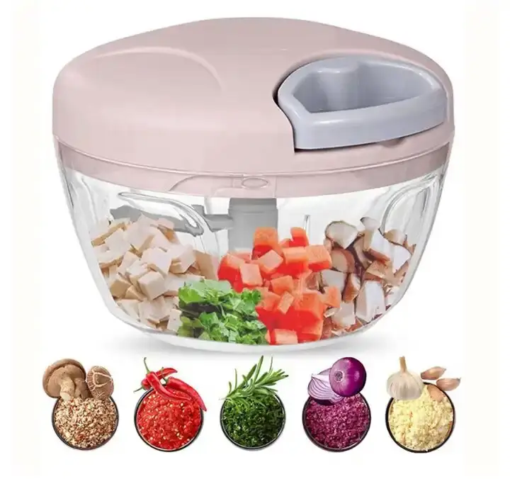 2023 Acessórios de cozinha Mini Manual Vegetais Frutas Alho Liquidificador Cortador De Alho Ginger Onion Meat Shredder Mão Pull Chopper