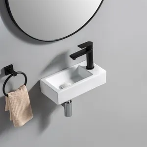 Lavelli in ceramica da bagno sospesi a parete di piccole dimensioni personalizzati sanitari lavabo rettangolare per lavabo