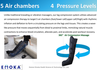 Système de thérapie séquentielle professionnel rechargeable, pompe à compression d'air pneumatique pour DVT, bottes de récupération sportive, massage des jambes