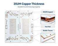 Circuit imprimé en aluminium résistant aux hautes tensions personnalisé, épaisseur 1,2 mm, cuivre 35 µm, éclairage LED haute puissance MCPCB